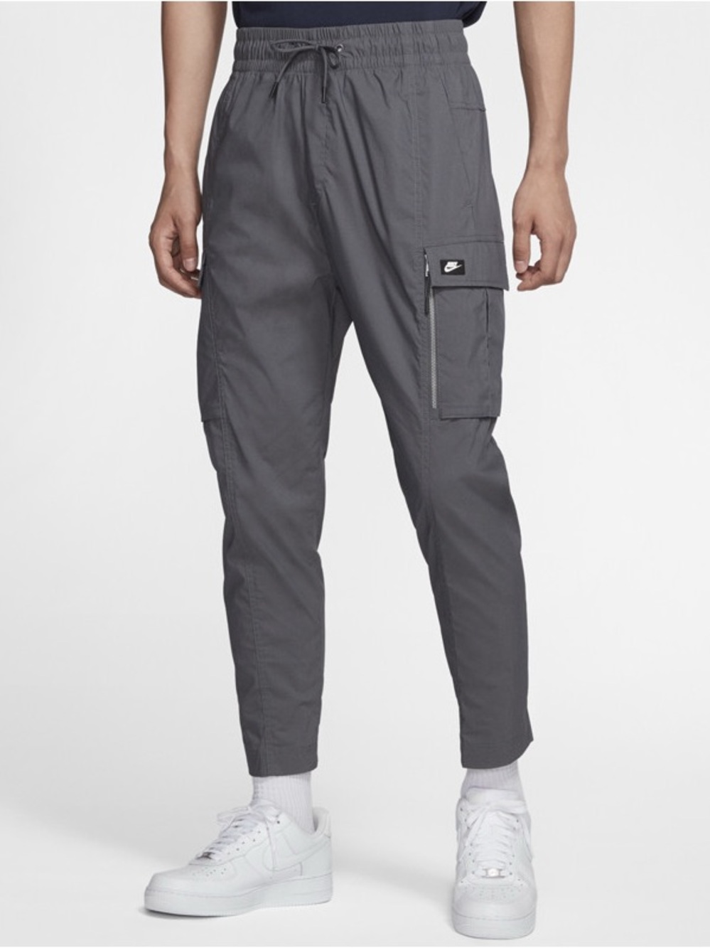 Nike Gray Cargo Pocket Tapered Style Pants Size Medium